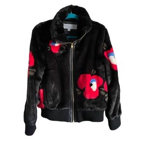 ❣️SOLD❣️MARC New York /Andrew Marc Faux Fur Black Graphic Jacket